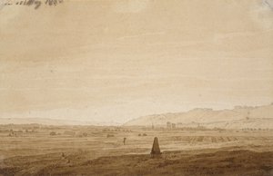Landschap met een Obelisk, 1803 door Caspar David Friedrich